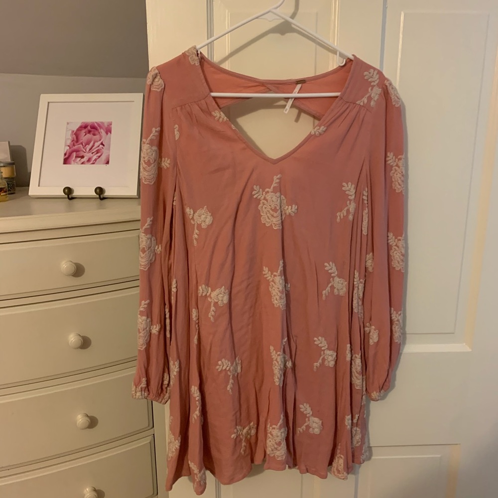 free people pink floral dress